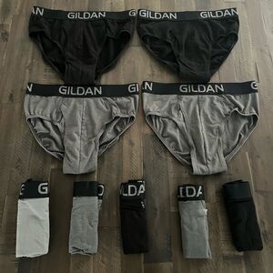 MENS GILDAN COTTON STRETCH BRIEFS 9 PAIRS